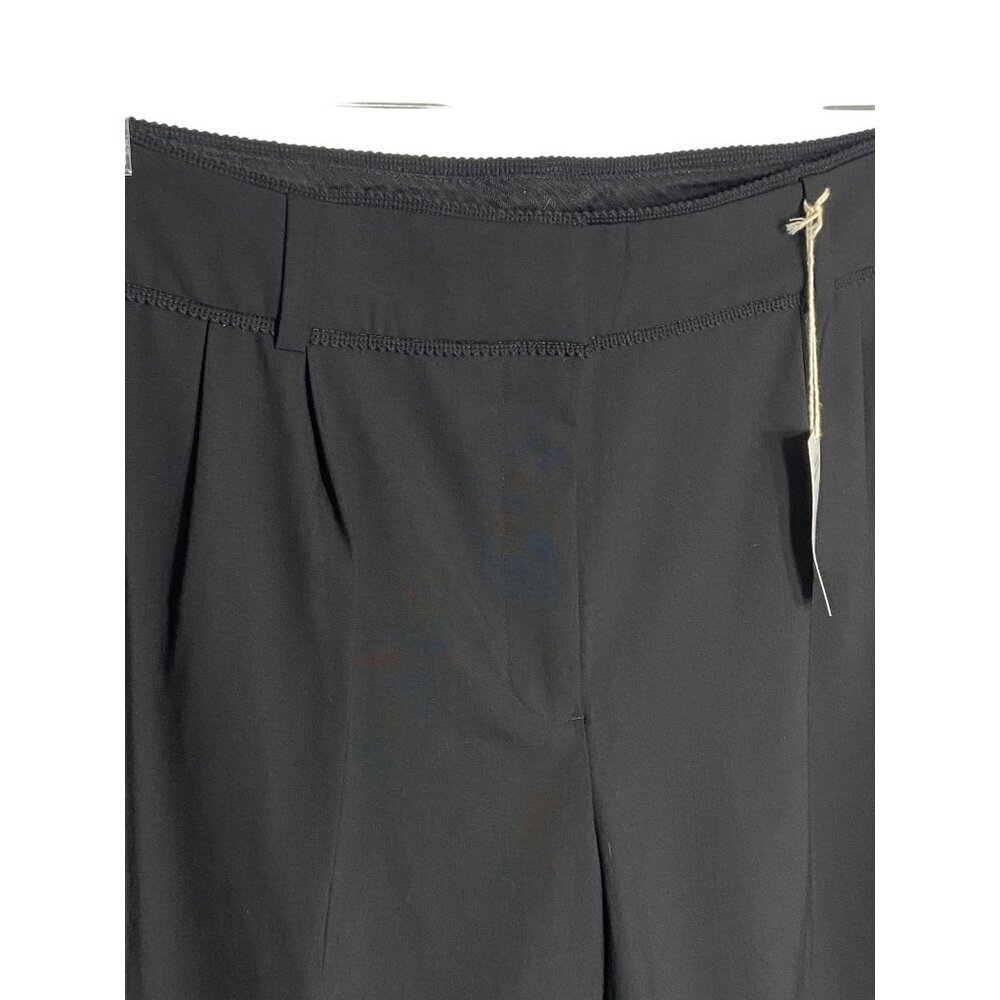NWT J. Crew Crochet-Trimmed Pleated Black Trouser Pants-sz 14 - Picture 3 of 11